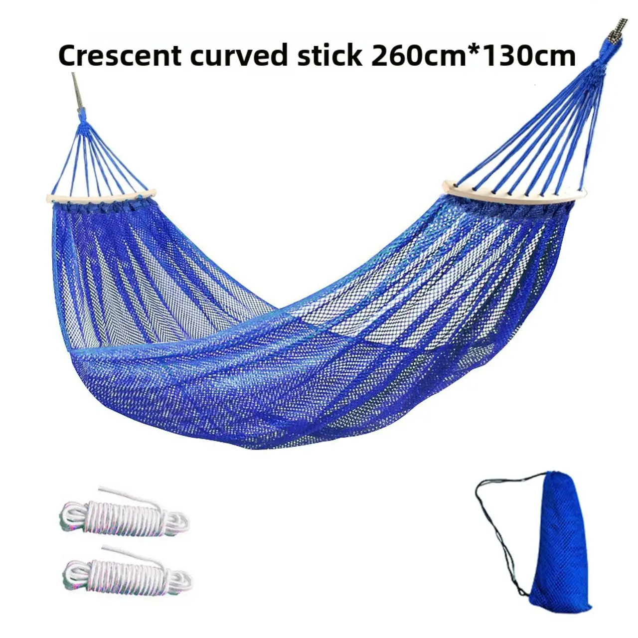 Outdoor Single Person Hammock, Wide Mesh Design, Anti-Side Flip, Perfect for Picnics and Camping, Comfortable Swing Bed