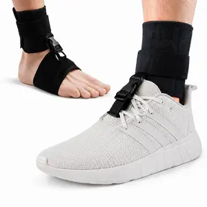 Unisex Black Foot Drop Brace, Flexible AFO Ankle Foot Orthosis Brace, Adjustable Foot Lifting Support for Natural Walking, Fits Most Shoes for Nerve Injury & Stroke Recovery