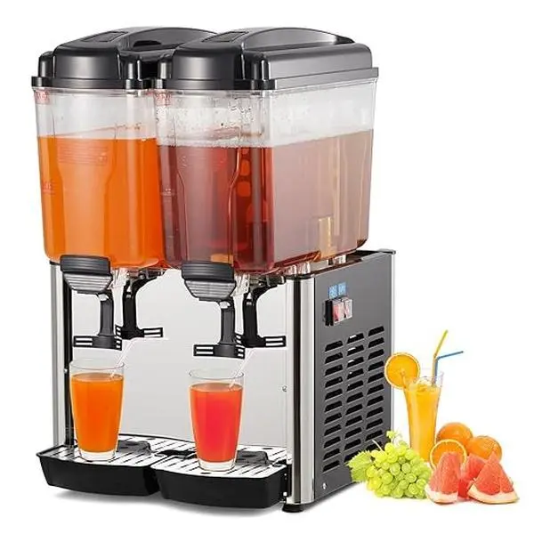 Christmas DealGARVEE 36L Commercial Juice Dispenser with 2 Tanks 9.6 Gallon Stainless Steel Beverage Dispenser Ideal for Home and Hospitality Use