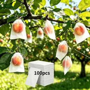 100pcs Pest Control Net Set, Hidden Drawstring, Breathable Nylon Mesh, Protects Fruit Trees, Keeps Birds, Pests, Deer Away, Multi-Use