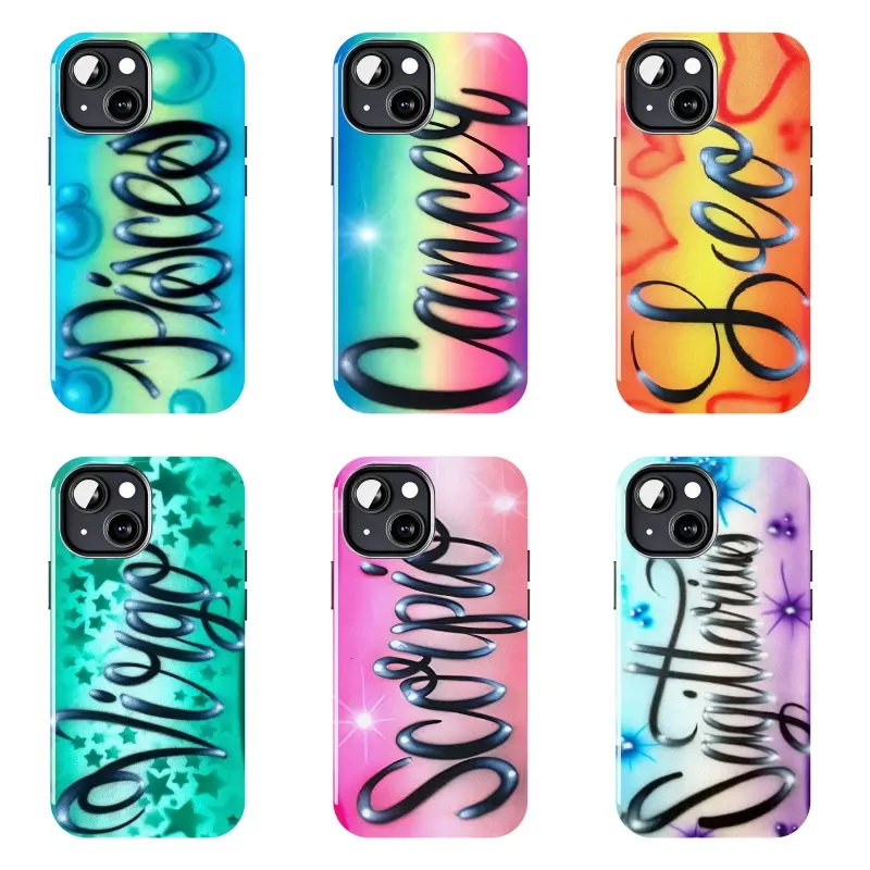 Custom Zodiac Sign Durable Skinny Flat Print Polycarbonate Smartphone Case -Elegant Protective Accessory for iPhone 11/12/13/14/15/16/17 Plus Pro Max,for Samsung S21-S26 Fe/Plus/Ultra, Gift for Loved Ones, Iphone 17, Glossy