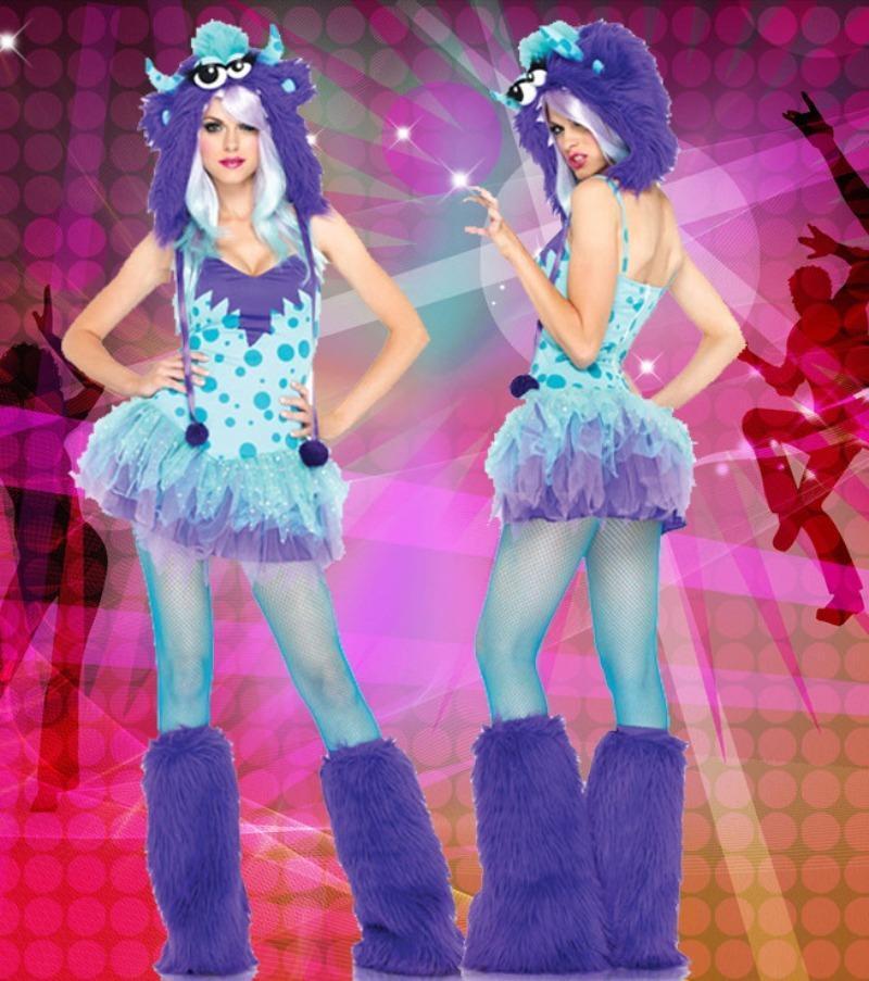 Woman Sexy Animals Costume Bunny White Leopard Fox Roleplay Outfit Hooded Dress with Tail Carnival Halloween Cosplay Party