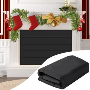 Magnetic Fireplace Cover Blocker Blanket Stops Heat Loss, Indoor Draft Stopper Save Energy, For Iron Fireplace Frame (39"x32")
