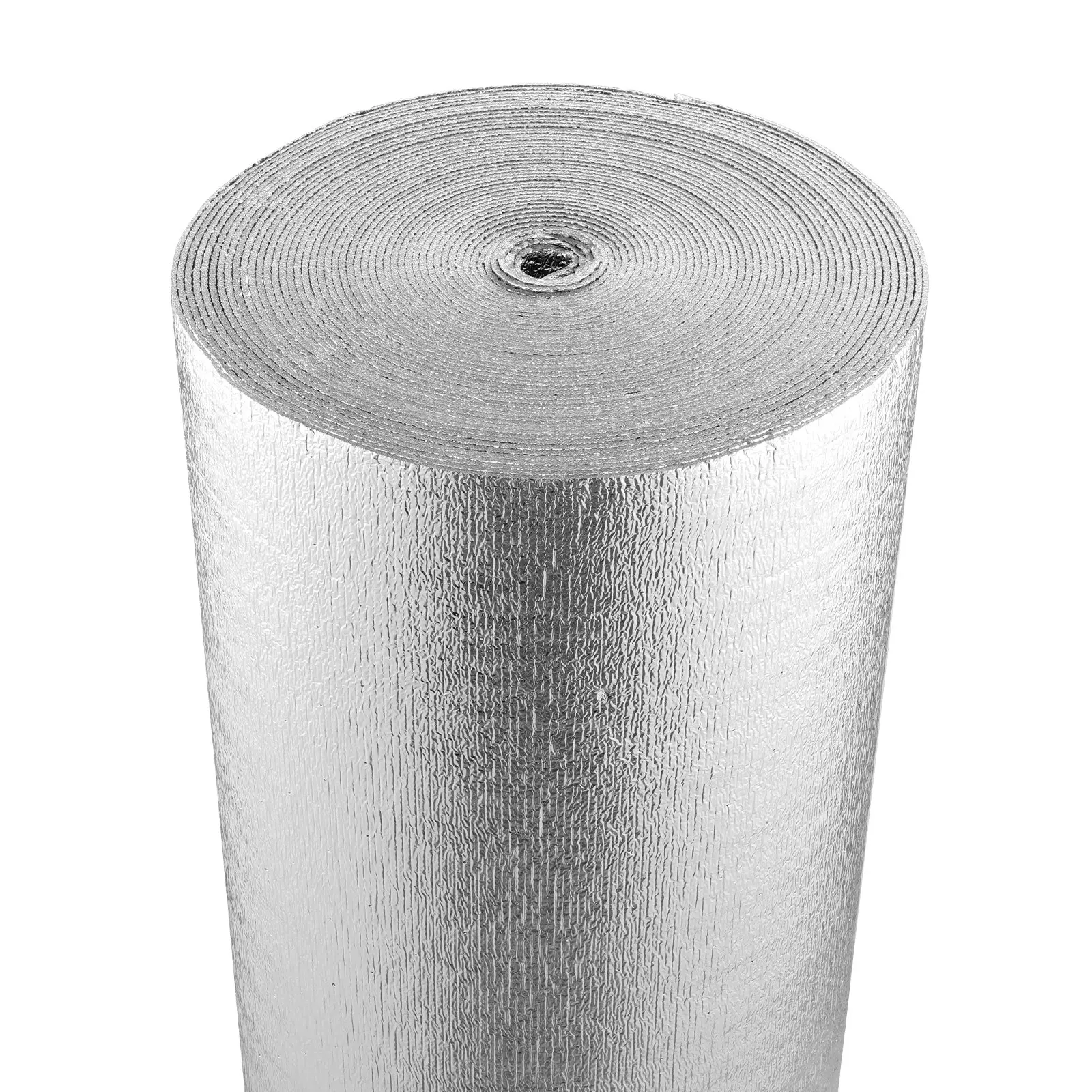 VEVOR Double-Sided Aluminum Foil EPE Foam Insulation Roll, 3.2 mm 48"x100' Size Radiant Barrier, Thermal Heat Reflective Shield for Windows, RV Roofs, 100 Ft