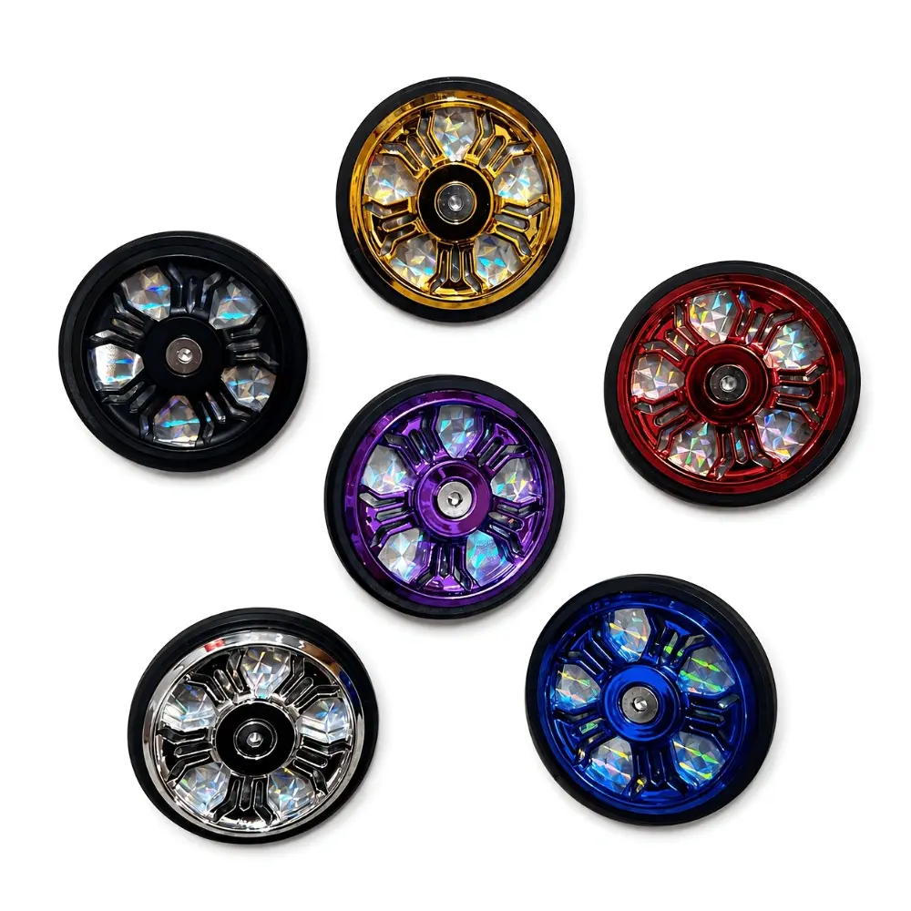 Universal Motorcycle Circular Reflector ABS Material Wheel Reflector Decorative Safety Reflector Sticker 1 Pair