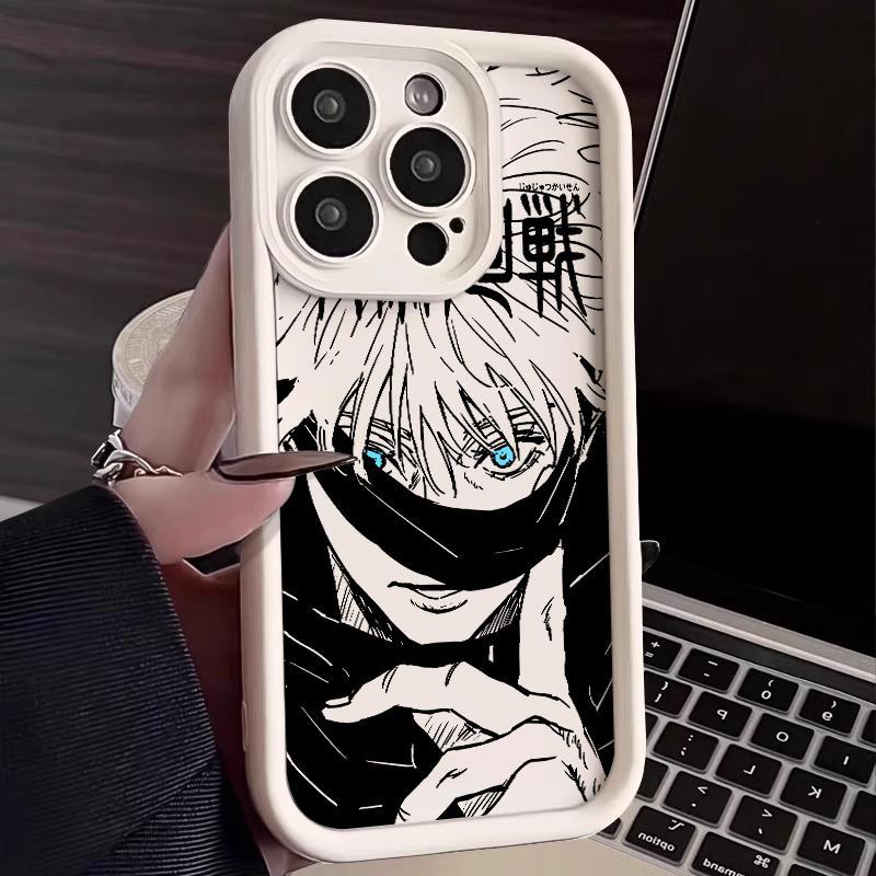 Anime Jujutsu Kaisen Gojo Satoru Phone Case for IPhone 17 16 15 14 13 12 11 Pro Max Plus Air Soft TPU Back Cover Protection Shockproof