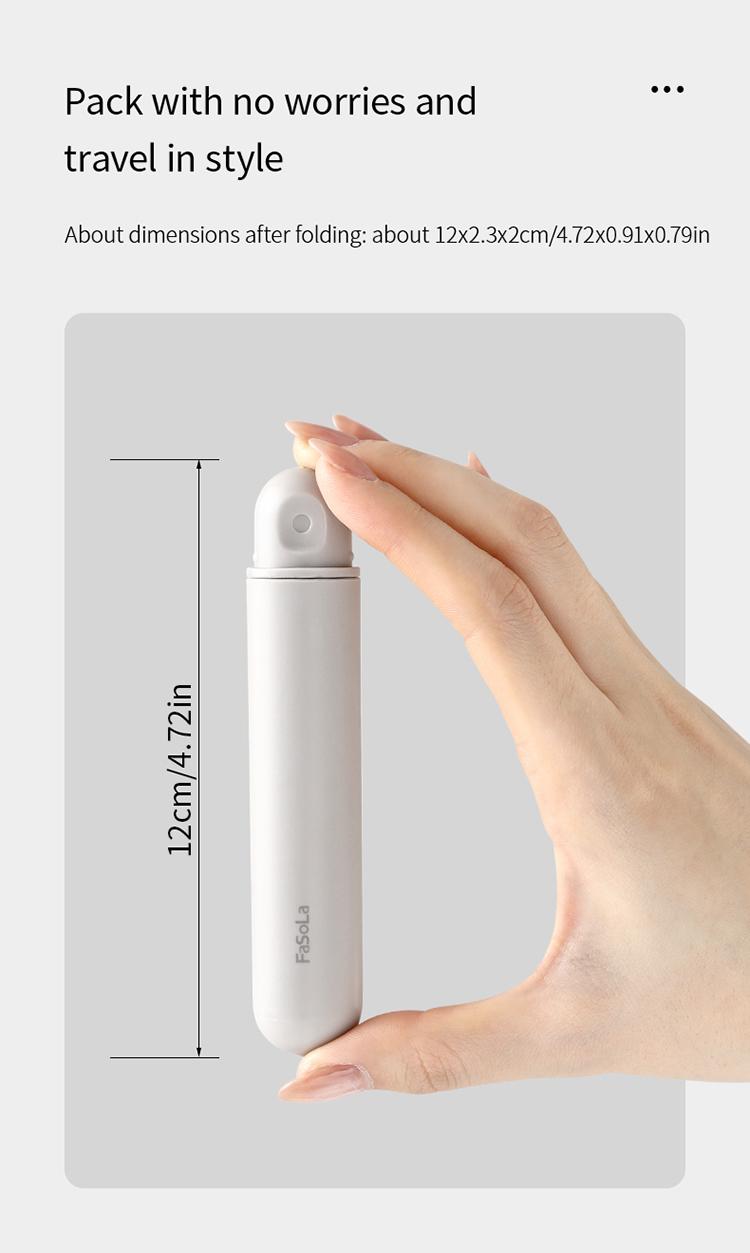 FaSoLa Travel Folding Toothbrush Multi-Functional Gum Protection Toothbrush Dustproof Small Head Toothbrush High-End Travel Portable Toothbrush