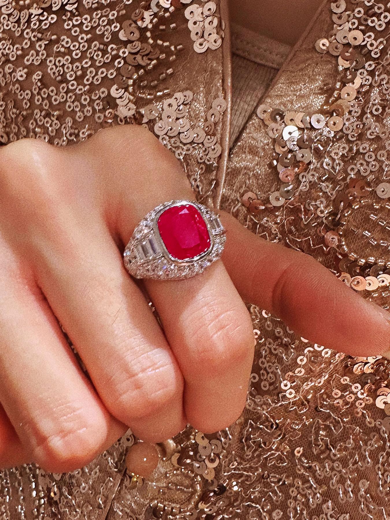 925 Sterling Silver Women's Elegant Rhinestone Decorated Ring, Duchess Cut Ring, 2024 New Style Exquisite Trendy Ring, Fashionable Jewelry Accessories for Women As Gift