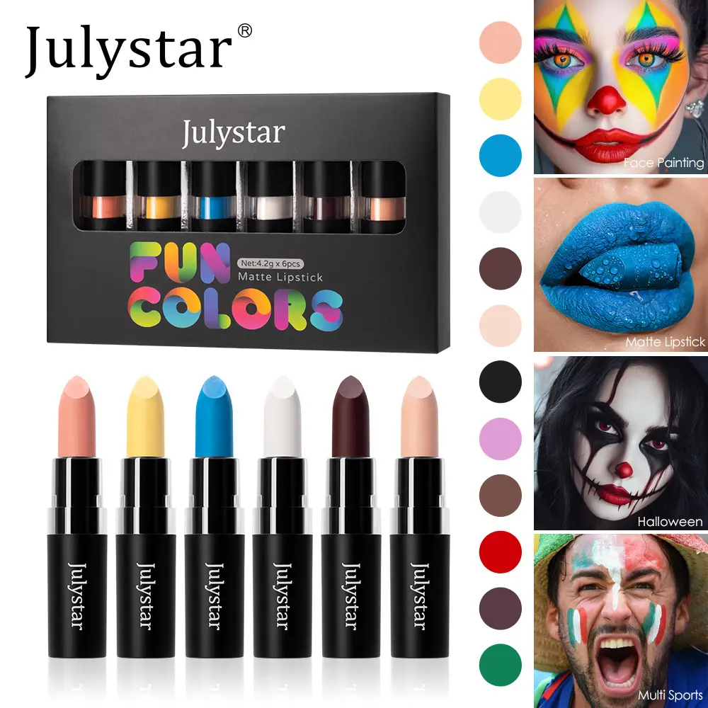 Halloween Face Painting Makeup Set, Vampire Lipstick Kit, Halloween Cosmetics, Face Art Supplies, Perfect for Costume Parties