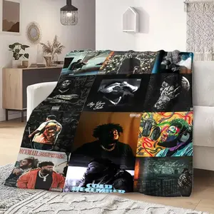 Soft Funny Throw Blanket Rod Wave Flannel  Blankets Lightweight Warm Blanket Plush Air Conditioned For Teen Couch Bed Sofa Living Room Chair