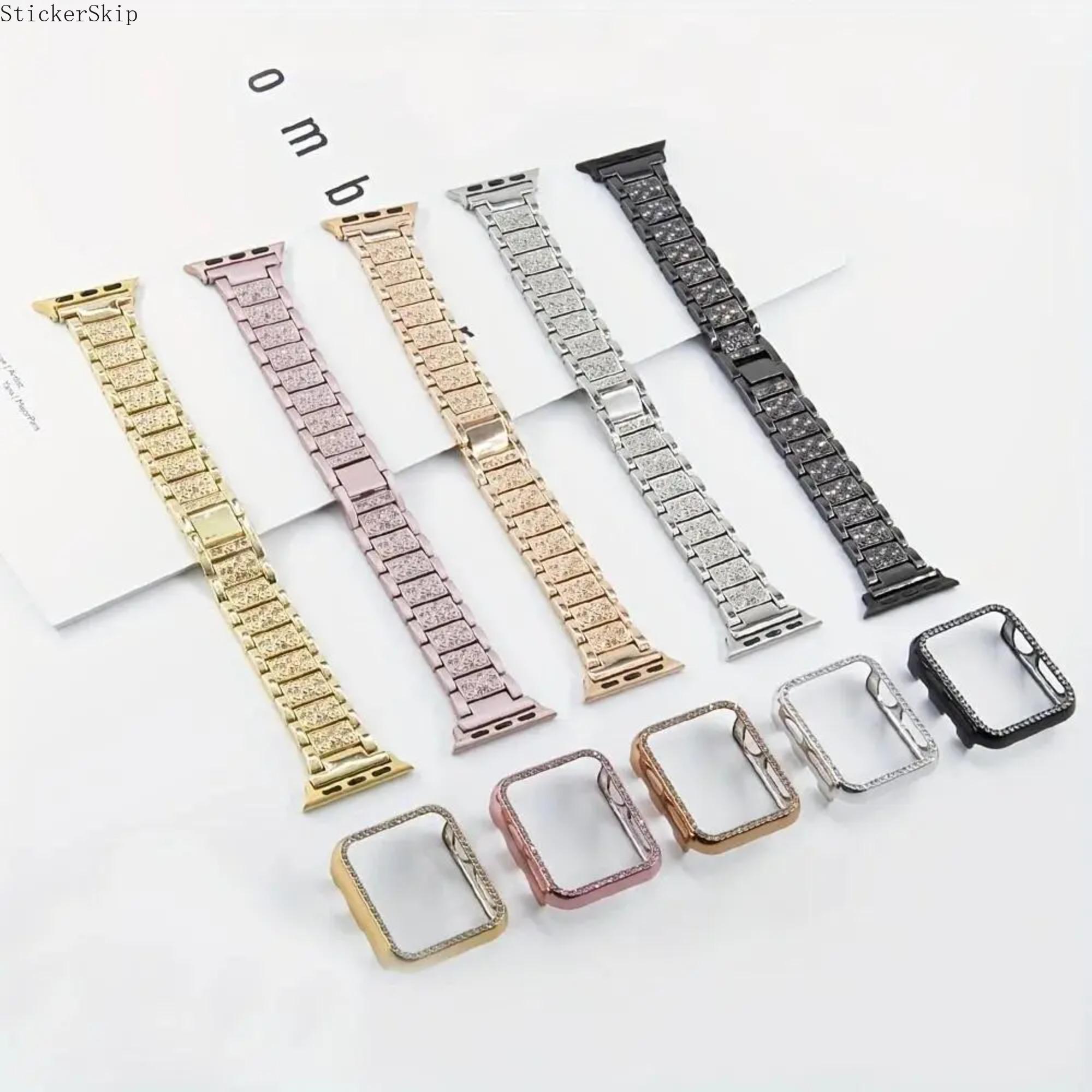 2026 NEW Girl Metal Strap + Case For Apple Watch Band Ultra Bracelet Wristband for iwatch Series 11 10 9 8 7 6 5 4 46mm 40 41 42mm Women