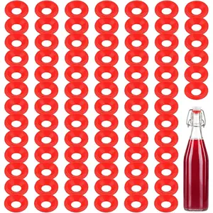 70 Pieces Silicone Rubber Gaskets Washer for Swing Flip Bottles Swing Top Washers Leak-proof Seals Compatible with Grolsch Bottle Home Brew Beer Soda Bottle Sealing Use
