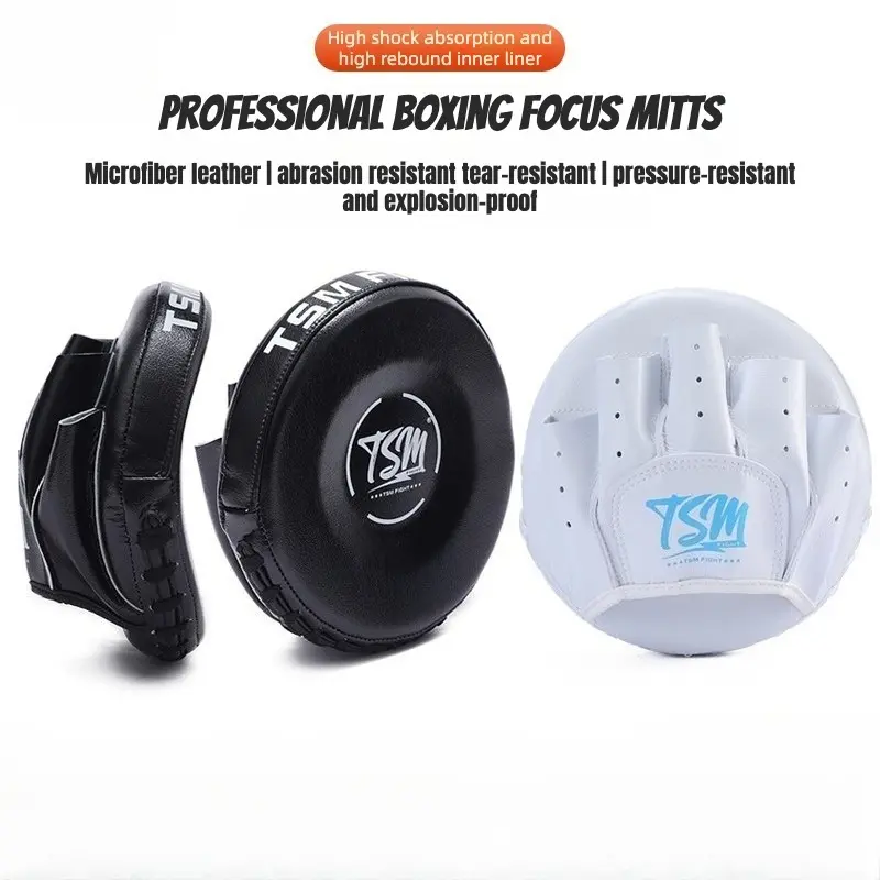 A Pair Microfiber Professional Boxing Focus Mitts, Multi-Use Pads for MMA Kickboxing, Muay Thai, Karate & Sanda Stand-Up Combat Combat Training Focus Mitts