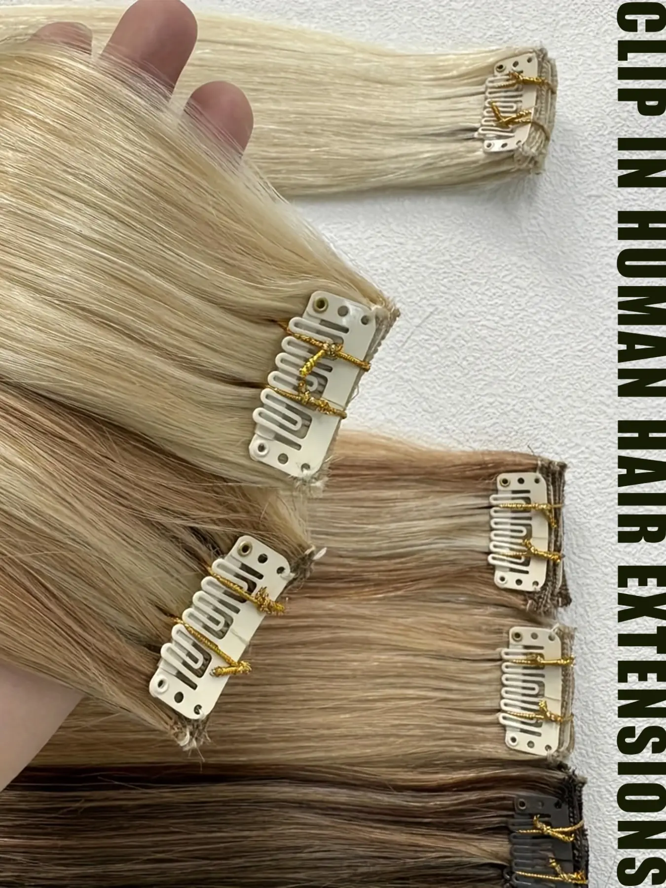 6pcs Real Human Hair Extensions with Side Highlights, Damage-Free Clip-In Wigs for Parties, Natural Look, Y2K Style, Medium Length