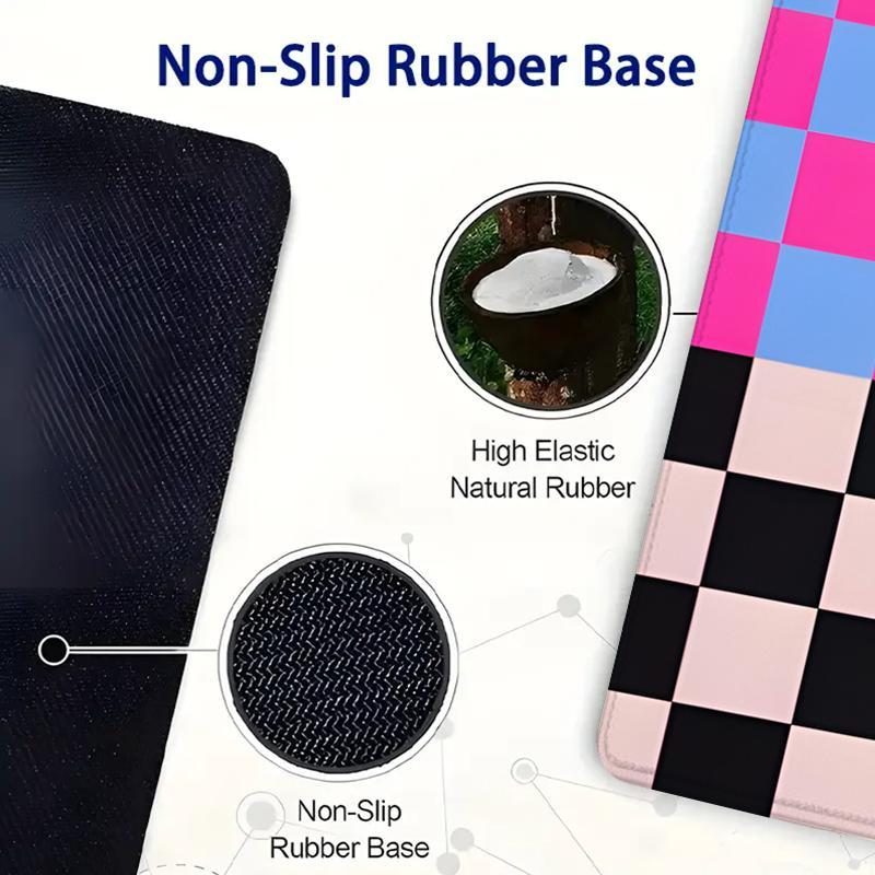 Colorful Geometric Pattern Extended Mouse Pad, Rectangle Gaming Mouse Mat, Office Keyboard Pad, Mouse Pad For Home & Office, Desk Accessory, Mousepad