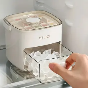 48-Cavity Silicone Ice Cube Tray Double Layer Food Grade Ice Storage Mold Freezer Safe for Home Kitchen Bar Cocktail Making Tools