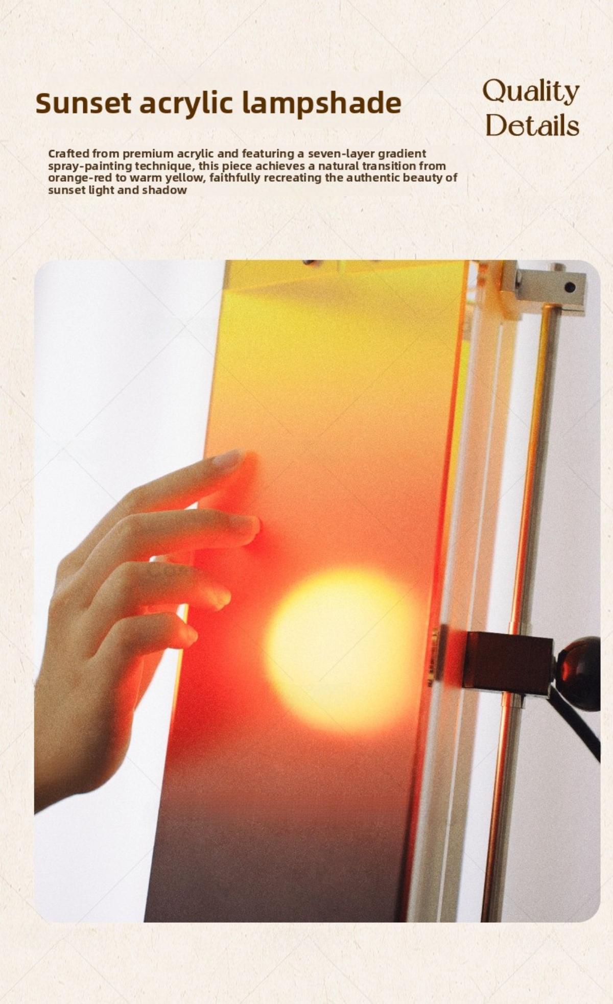 Creative Height Adjustable Sunset Gradient Lamp| Warm Light Atmosphere Desk Lamp| Unique Birthday Holiday Gift| For Men Women Home Decor Lovers