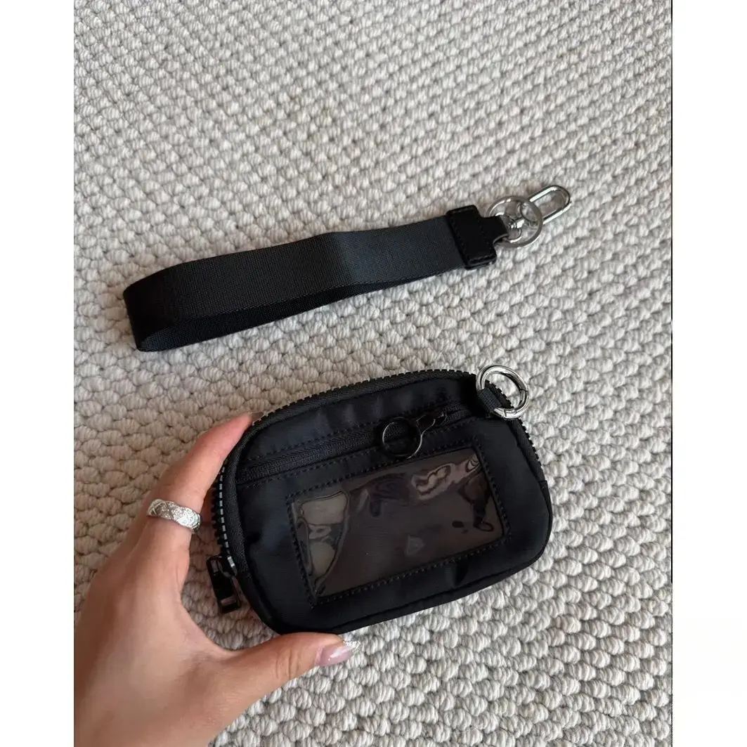 Women’s Mini Wristlet Wallet, Compact Zipper Card Holder with Detachable Wrist Strap, Waterproof Sport Coin Purse with ID Window, Multi-Pocket Small Organizer for Running, Travel, Beach & Everyday Use, Cute Gift for Women