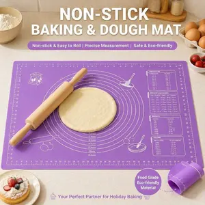 1 piece, Multi-functional Non-Stick Pastry Mat, Dough-Rolling Mat, Kitchen Baking Mat, Cutting Board Mat with Measurement Markings—Perfect for baking and rolling dough—Ideal for pies, cookies, and more—A perfect kitchen gadget for holidays including Hallo
