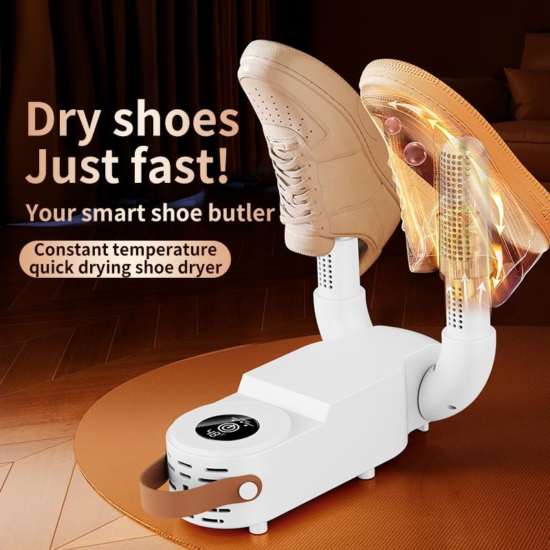 Household Shoe Dryer, Plug and Play Shoe Dryer, Portable Shoe Dryer, Foldable Shoe Drying Machine with Handle & Digital Display for Home, Office, Travel