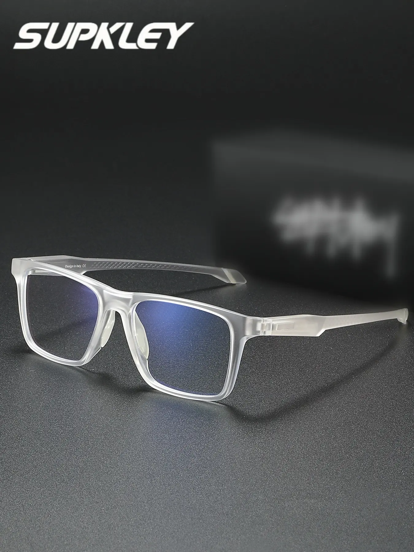 SUPKLEY Lightweight Design And Comfortable Nose Pads For Men And Women, Anti Blue Light Glasses With Tr90 Material Frame, Business Style, Fashion Accessory Eyewear, Suitable For Outdoor Play/Daily Wear, Lightweight Eyewear