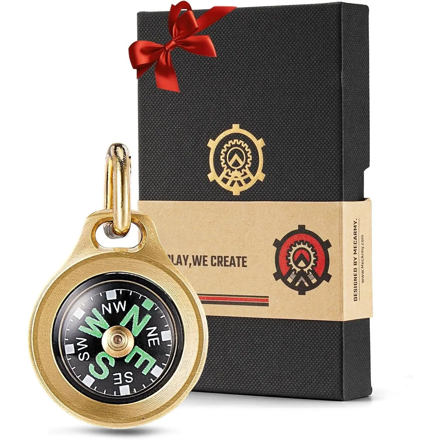 Mini Compass, Aesthetic Titanium/Brass/Copper,  IPX5 Pocket Compass for Hiking & ,  & Necklace Gifts for Men & Women, Ideal Graduation & Outdoor Adventure Present