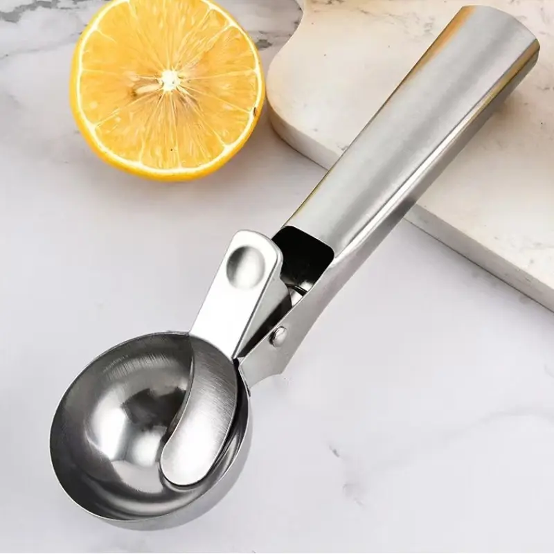 Stainless Steel Ice Cream and Fruit Scoop, Durable Ball Design, Suitable for Watermelon, Honeydew, Papaya, Food Grade Safe Kitchen Tool