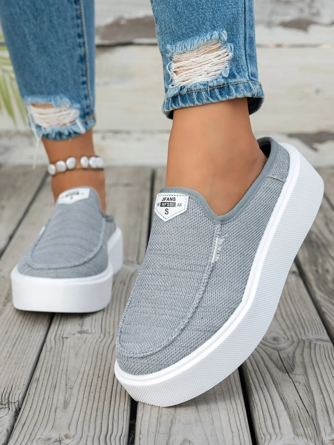 2026 Women's New Collection: Black, Grey, Leopard Print – Thick-soled Mules, Semi-slippers, Casual wear shoes, Casual indoor footwear, Daily Footwear, Comfortable, One-foot-strap design, Suitable for School/Vacation