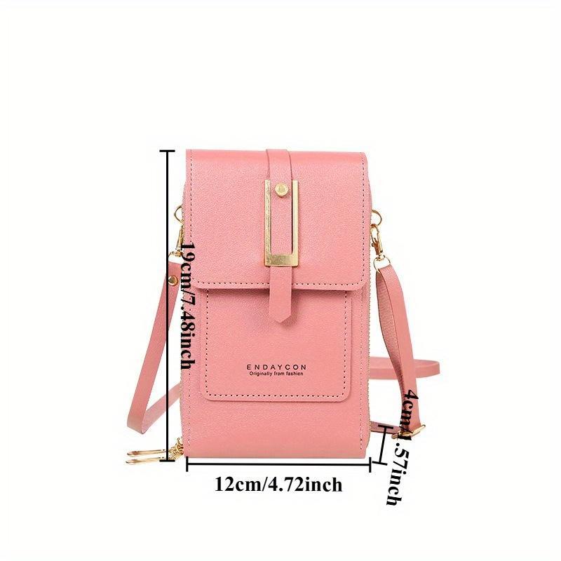 1pc Slanted Crossbody Bag, Fashionable Key Bag Slanted Small Bag, 5pc Color Choices, Simple and Versatile Shoulder Bag, Multifunctional Vertical Coin Purse