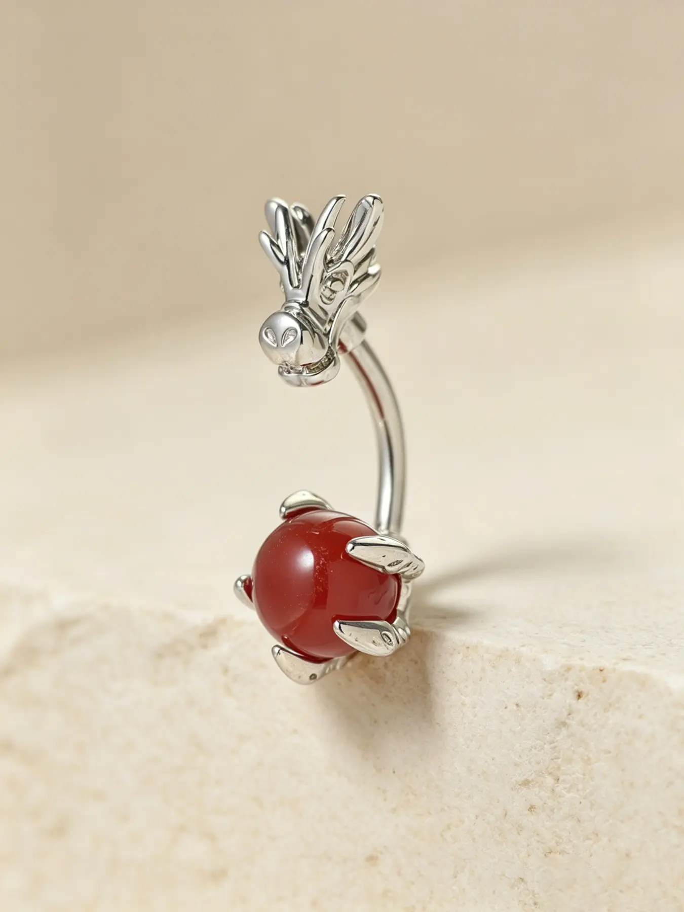 Women's Fashion Dragon Head Belly Ring, Navel Piercing Jewelry, Body Piercing Accessory, Perfect for Summer Parties, Daily Outing, Romantic Dates