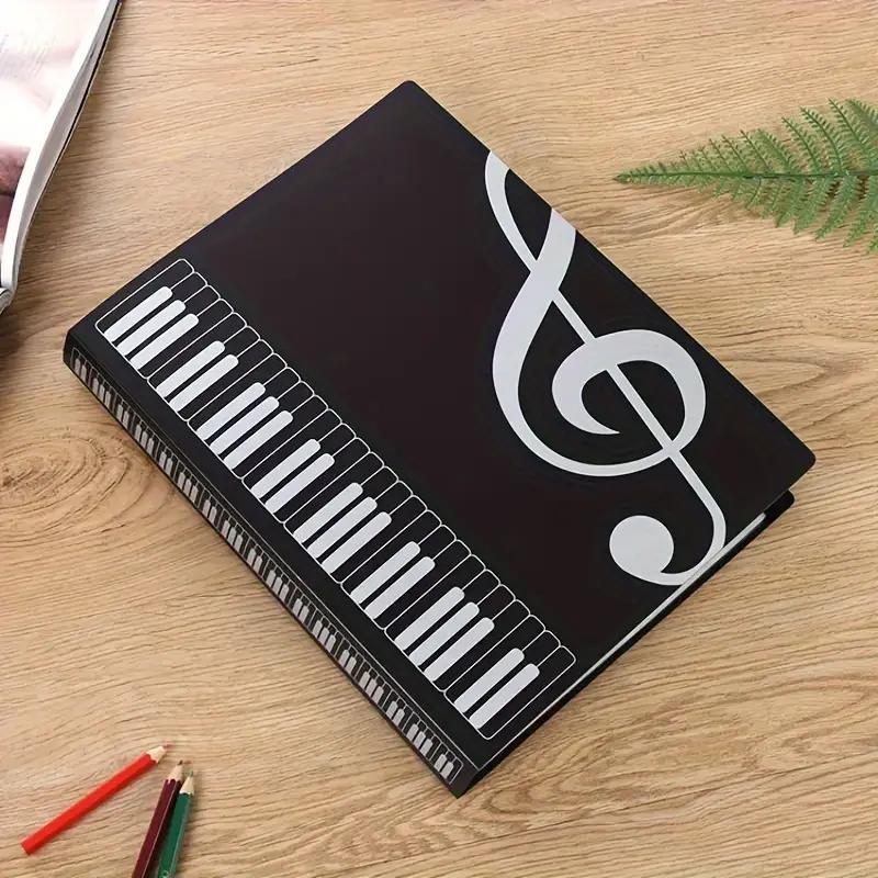 Music Note Pattern File Folder, 40 Pockets File Folder, Organize and Protect Your Sheet Music and Files, Document Organizer, Office Stationery & Supplies