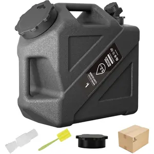 3.2GAL Camping Water Jug, Portable Water Storage Container with Spigot, Leak-Proof Lid &  Handles, Outdoor Water  for Camping, RV,  Preparedness Black