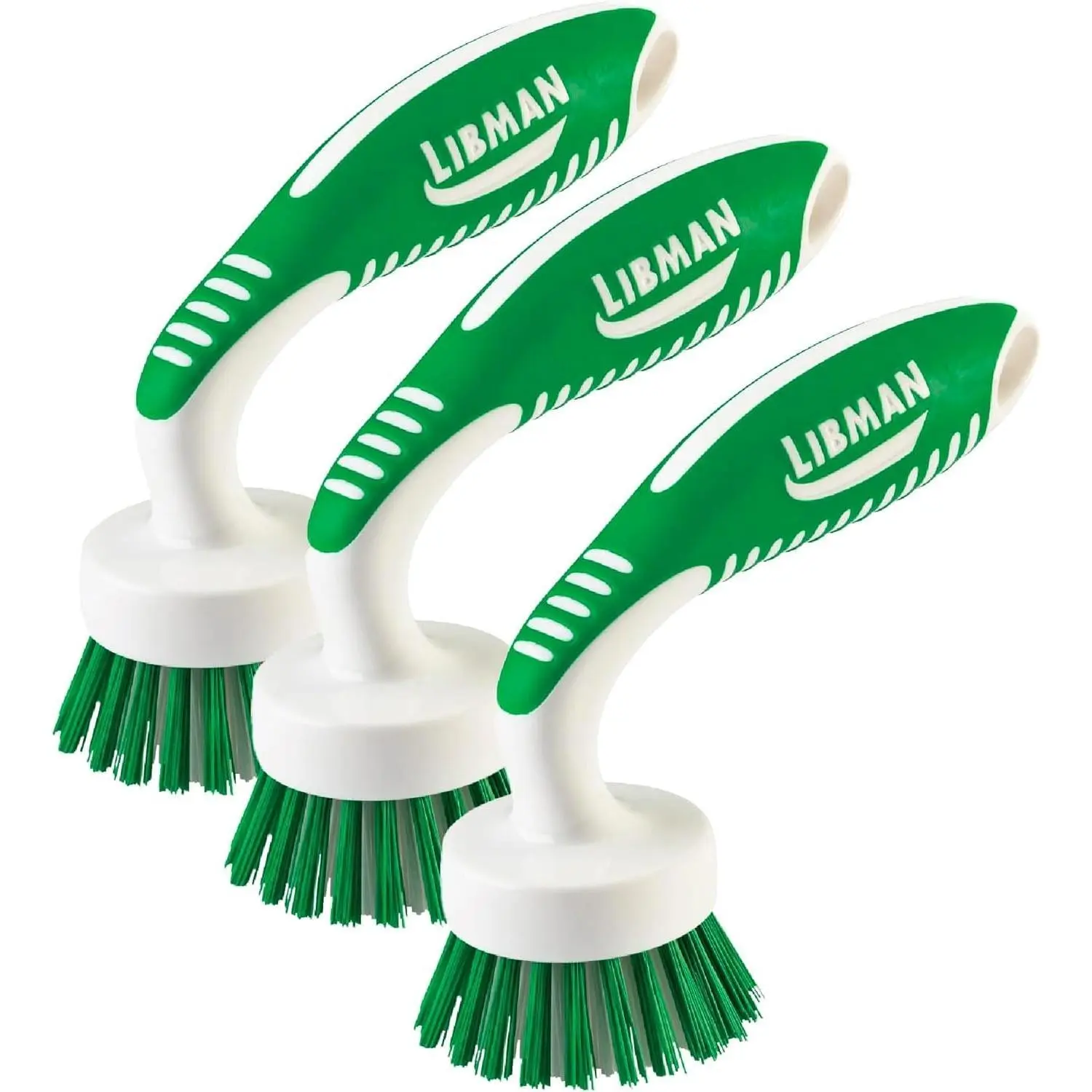 Curved Kitchen Brush, Cleaning Scrub Brushes, Ergonomic Dish Scrubber Cleaner 3 PK