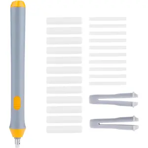 Electric Artist Eraser Set with 22 Replacement Eraser Refills, Professional Drawing Eraser for Art Pencils Sketching, Gray