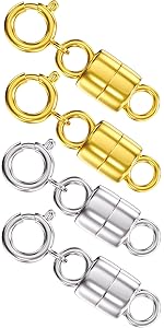 Lucky Necklace Layering Clasp Womens Jewelry Separators 18K Gold and Silver Multiple Necklace Clasp Look