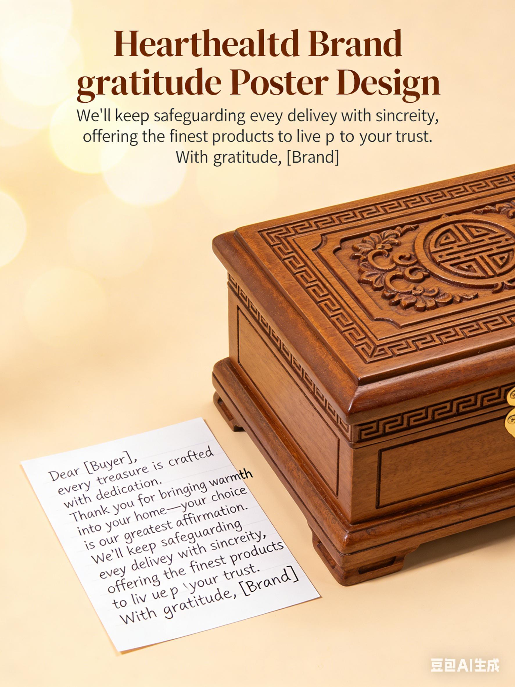 A thank-you letter to the buyer