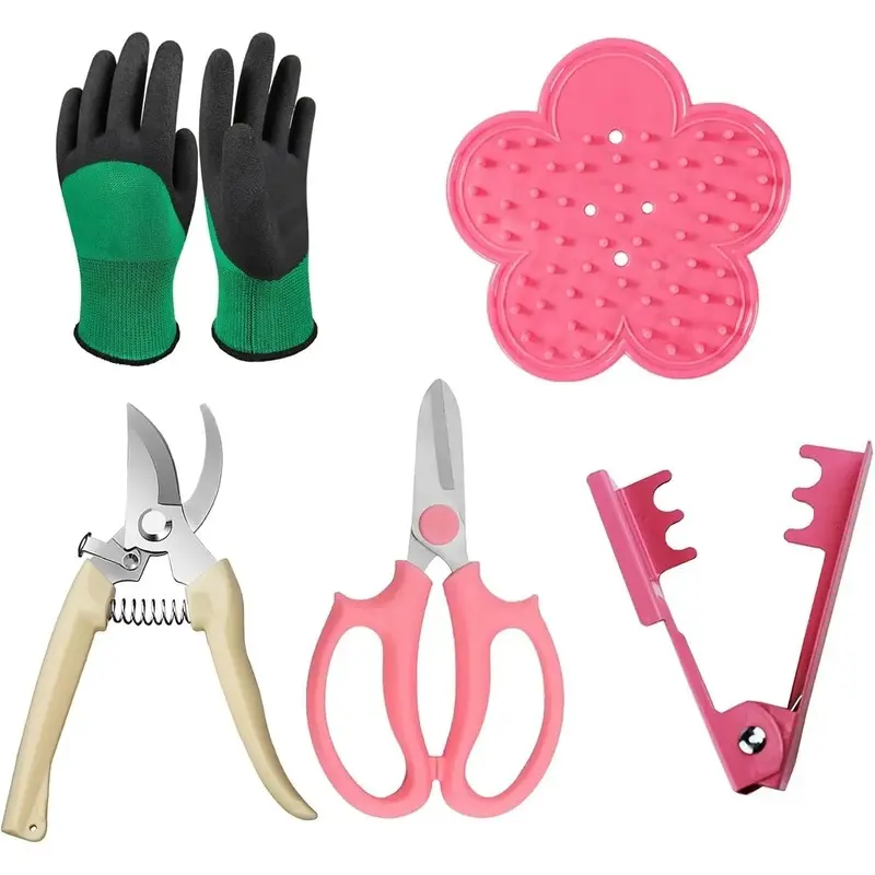 Floral Arrangement Tool Kit Flower Stem Stripper, Florist Tools with Pruning Shears, Thorn Remover, Gloves for Flower Bouquet AccessoriesGift.