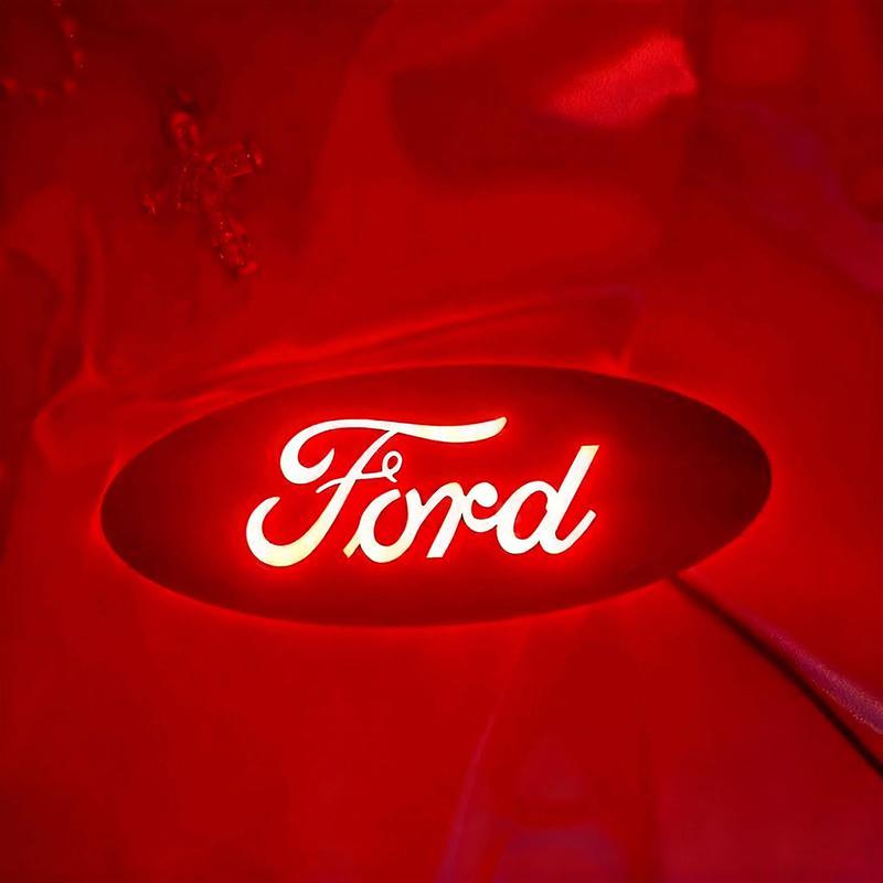 For Ford Emblem, Dynamic & Static LED Emblem Light,  Front Grille Dynamic Emblem for F150F250, Fits23*9cm/9.06*3.54in,Truck Accessory