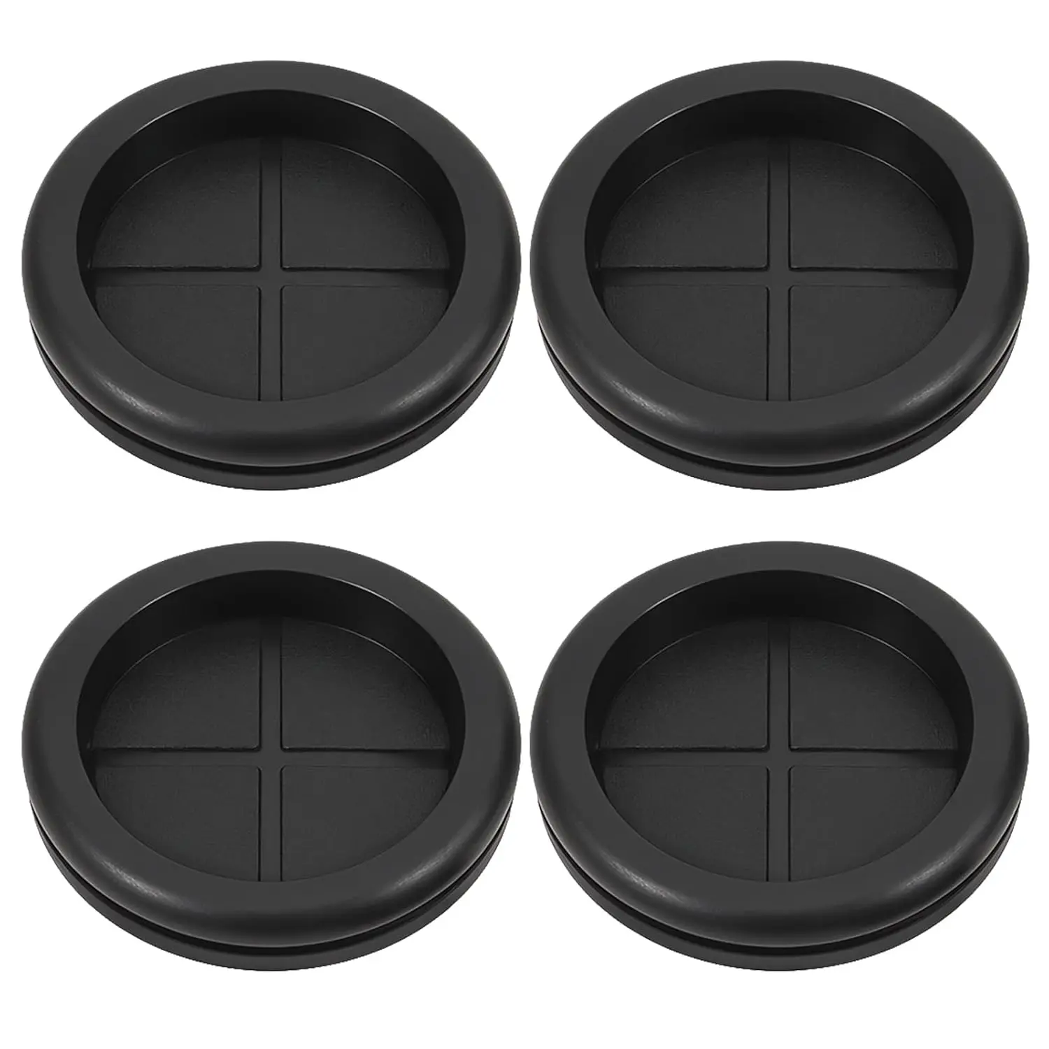 4 count Rubber Grommets, Rubber Grommets for Wiring Firewall Rubbers Grommet 1-11/16" ID 2 Inch-Grommet Firewall Grommet Double-Sided Rubbers Plugs for Firewalls  Wire Protecting
