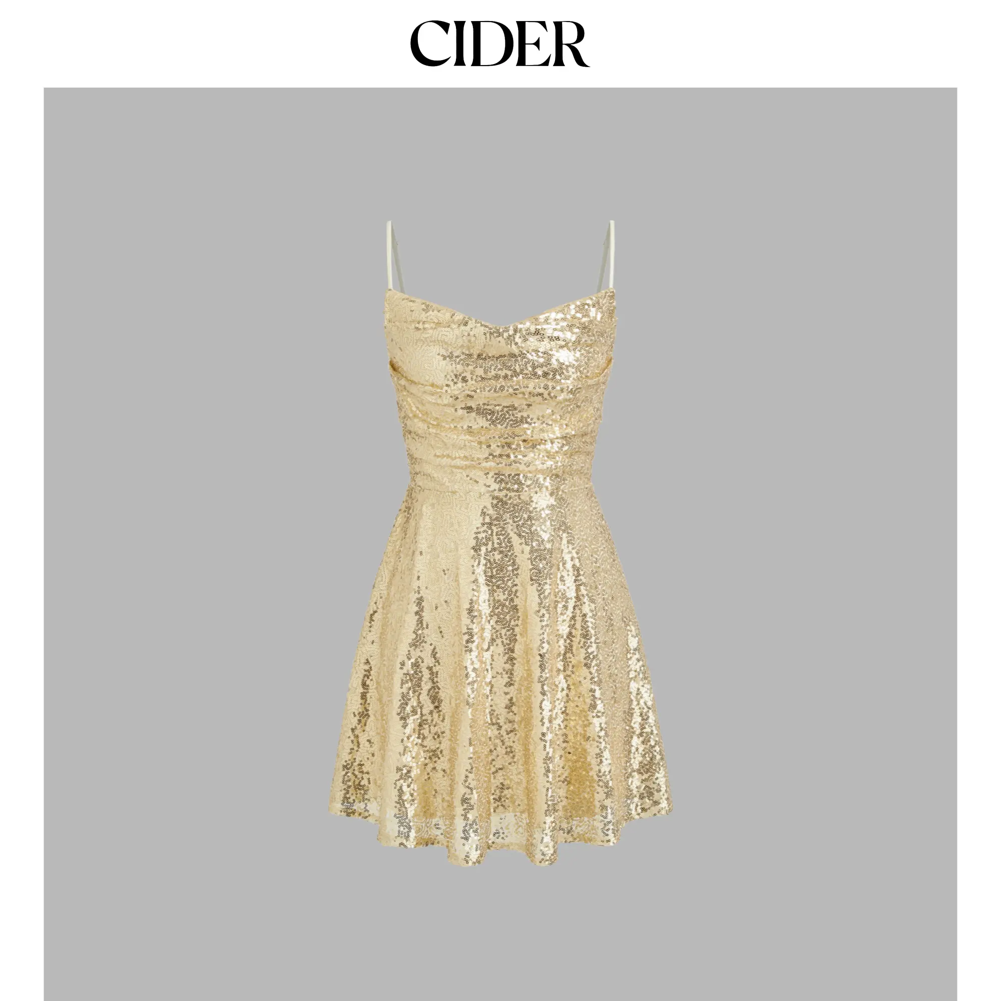 Cider [size 2-8] Sequin V-neck Solid Lace Up Mini Dress SummerFinds