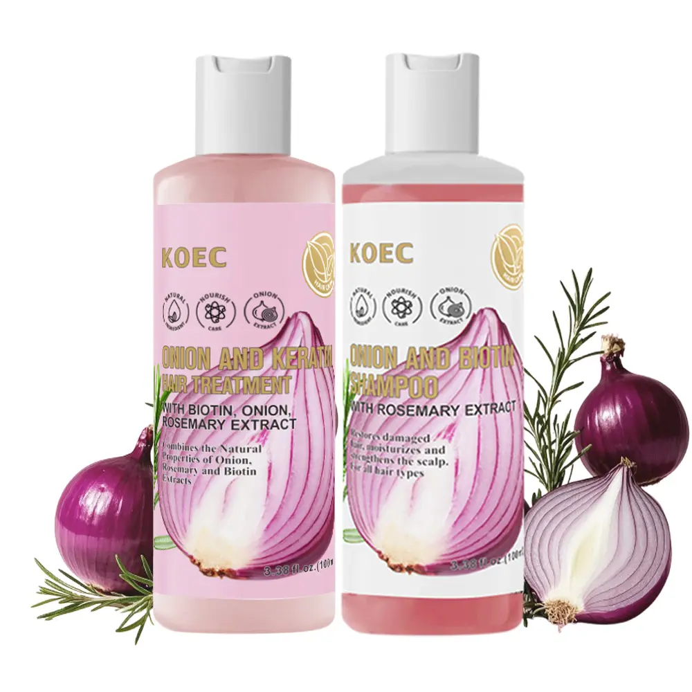 Shampoo and Conditioner Set with Onion, Rosemary & Biotin - Hydrating & Strengthening Haircare for Volumizing & Fragrance, Paraben-Free for All Hair Types
