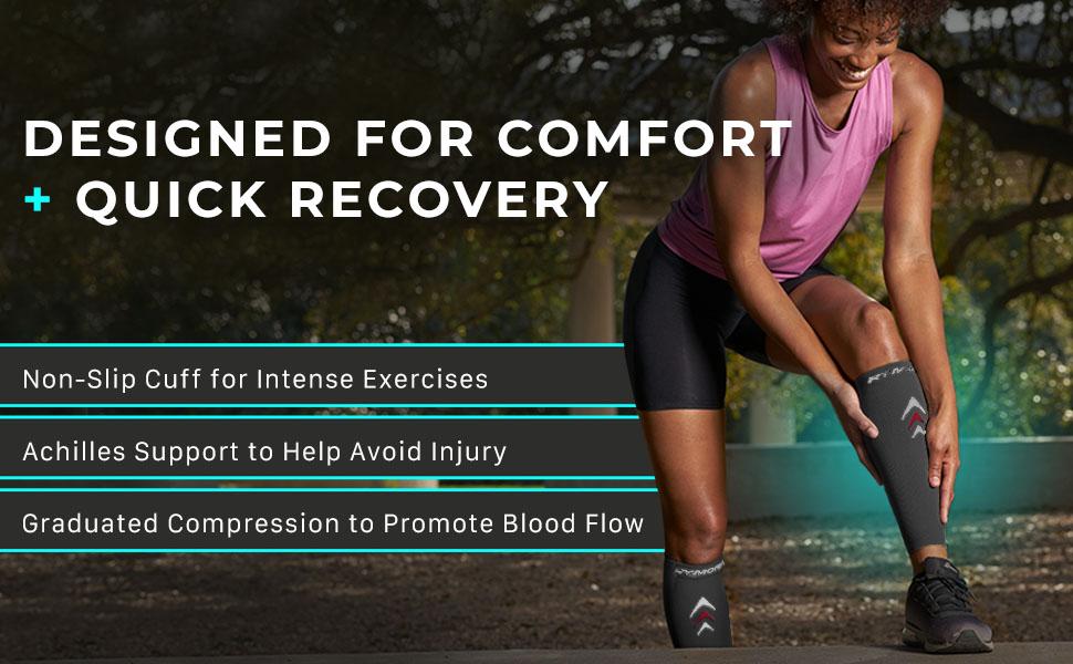 Calf & Leg Compression Sleeves For Men Women-Footless Socks-Shin Splint Relief Fitness Running