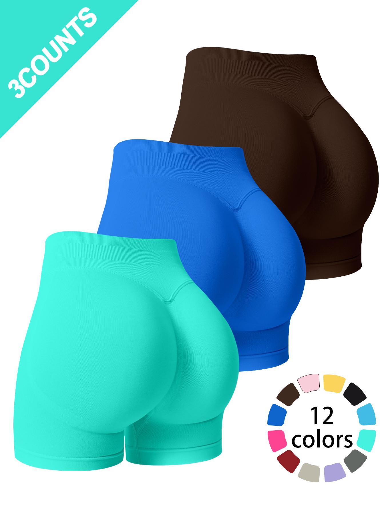 Women's Solid Color High Waist Gym Shorts, Breathable Comfortable Skinny Skinny Biker Shorts for Yoga Workout Running, Ladies Sportswear for Summer, Activewear, Tight Sports, Athletic Wear Shorts