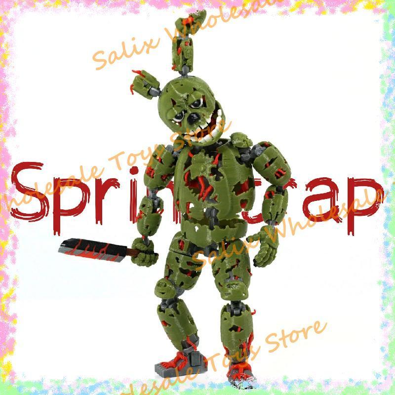 New 3d Printed Pizza Five Nights At Freddy's 3 Springtrap T13 Multi-Jointed Movable Shapeshift Action Figure Toys