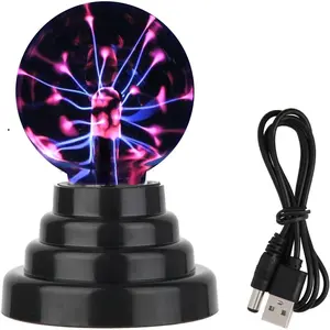 Plasma Ball Lamp Static Electricity Globe Electric Lightning Ball Touch Sensitive USB Powered Amazing Gift for Parties Birthday and Holiday