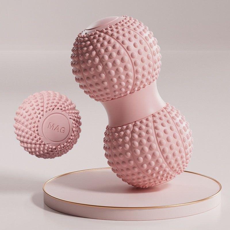 Fascia Peanut Ball for Foot Massage, Spine Muscle Relaxation, Double Ball for Hip, Back, and Leg Acupoint Stimulation, Yoga Massage Ball