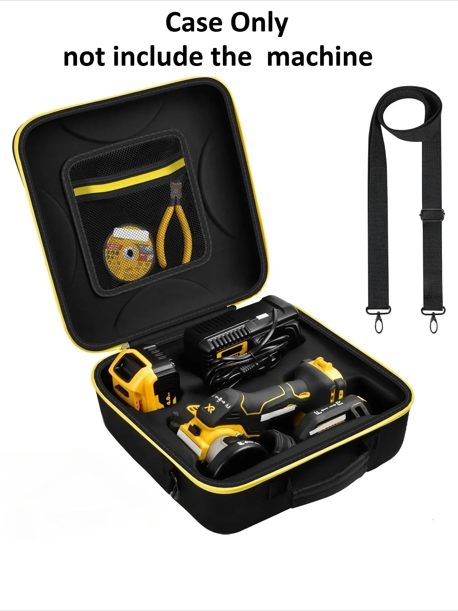 Hard EVA Case for DEWALT 20V MAX XR Cut Off Tool DCS438B, Protective Custom Tool Box Organizer for 20V Battery, Charger and Cutting Wheels Shockproof & Crush-Resistant Toolbox Organizer (Case Only)