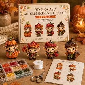 3D Bead Magic Elf DIY Kit, Relaxing Craft Set, Perfect Gift for Handicraft Enthusiasts, Creative Hobby Supplies, Stress Relief Activity