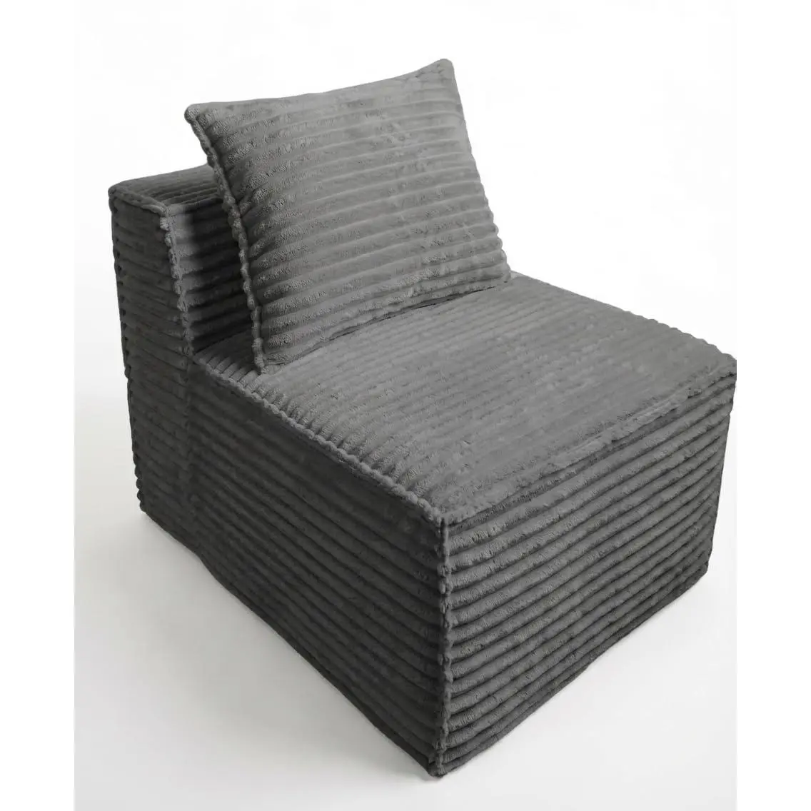 Garvee Modern Velvet Channel Tufted Armchair with 2 Cushions, Stylish and Comfortable Seating for Living Room
