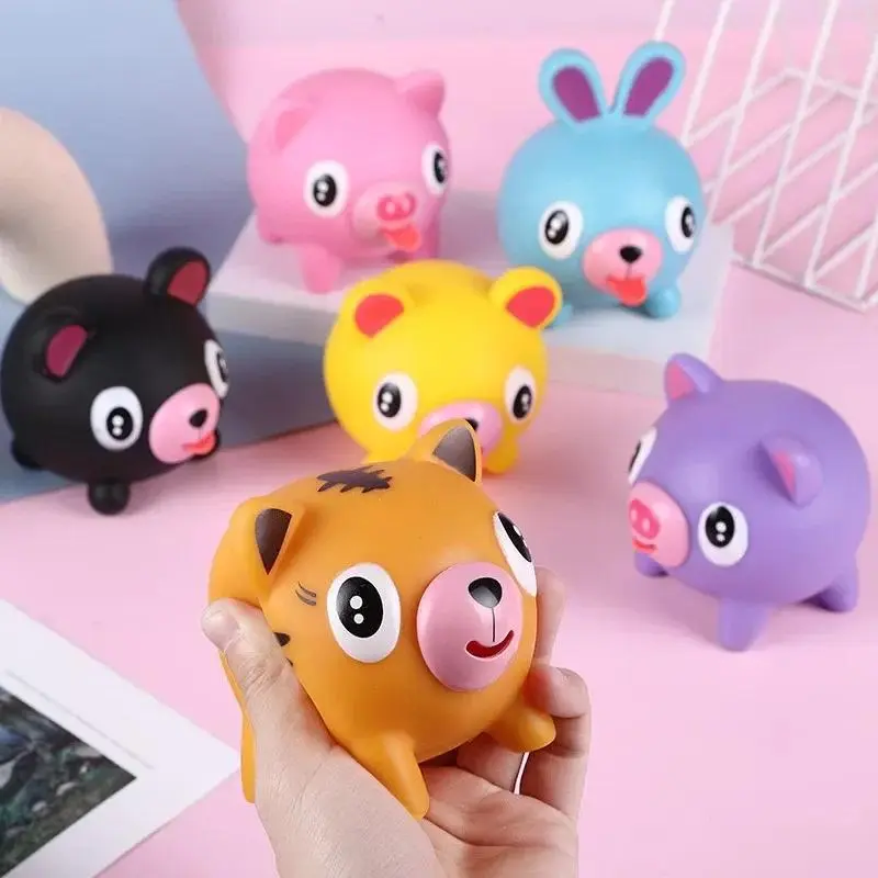 Talking Animal Baby Toys Jabber Ball Tongue Out Stress Relieve Soft Cute Tiger Pig Dog Ball Great Gifts for Kids Adult Baby Toys